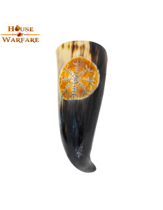 Cuerno para beber con vegvísir vikingo