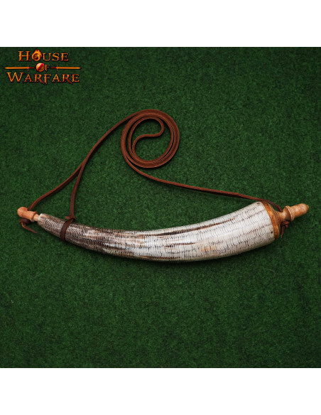 Elegante Pulverschale aus Hornhorn...