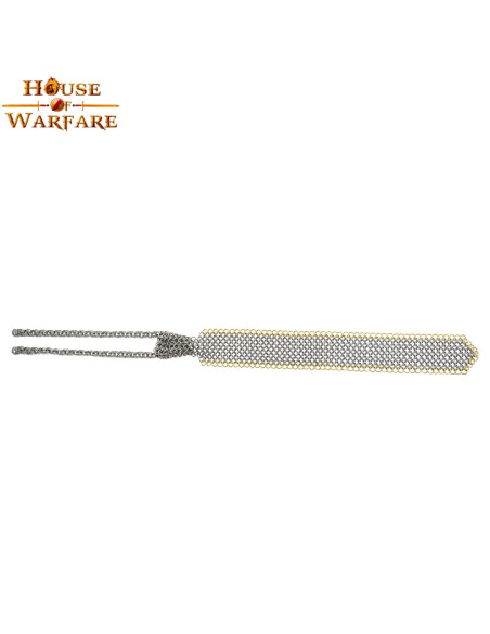 Ringbrynjebånd med messing og stålringe