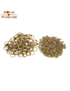 Set van ronde ringen en maliënkolderklinknagels, kaliber 17G