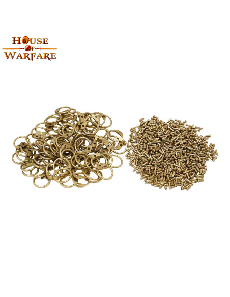 Satz Rundringe und Kettennieten,...