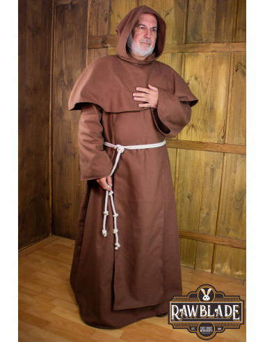Desafortunadamente corazón Omitir Hábito marrón de Monje Franciscano ⚔️ Tienda Medieval Talla L/XL
