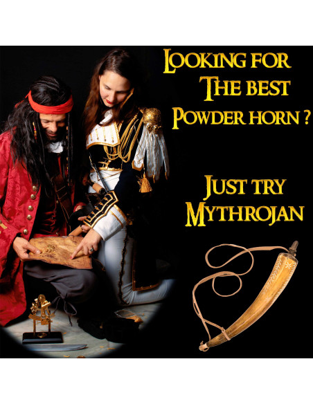 Handgesneden hoorn poederdoos en...