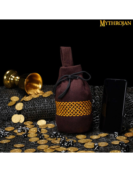 Bolso medieval de lana bordada para...