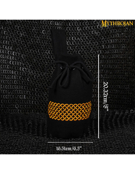 Bolso medieval de lana bordada para...