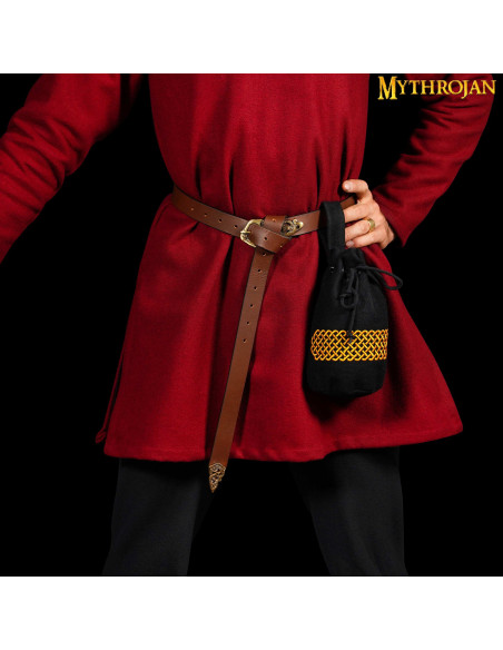 Bolso medieval de lana bordada para...