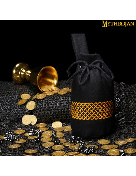 Bolso medieval de lana bordada para...