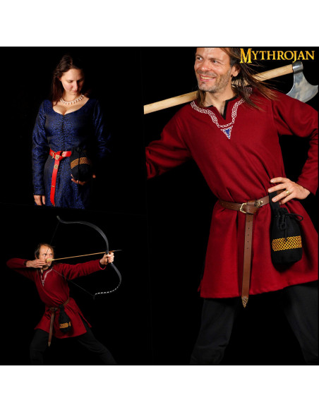 Bolso medieval de lana bordada para...