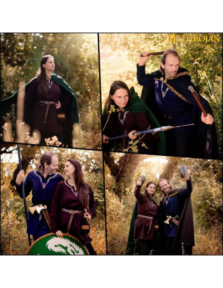 Viking leren riem Midgard Serpent,...