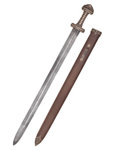 Espada Vikinga isla Eigg, empuñadura en bronce y hoja de... 2