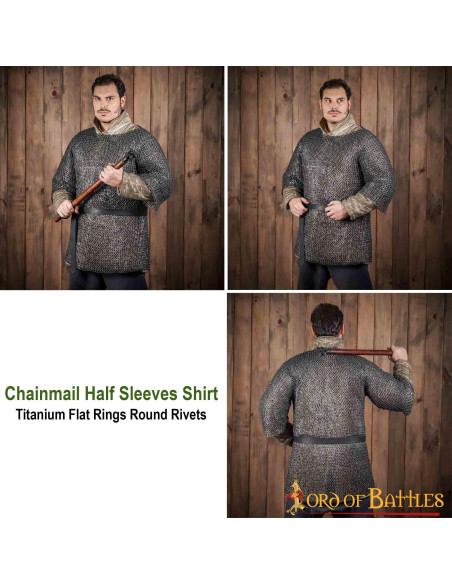 Middelalderlig ringbrynje med nittet...