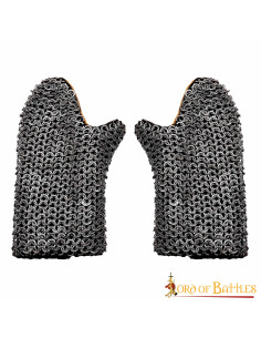 Gepolsterte Kettenhandschuhe mit rundem, flachem Ring
