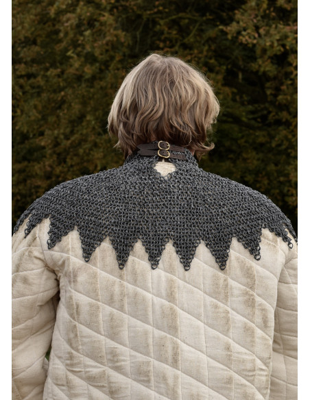 Bispekappe i aluminium med læderremme...