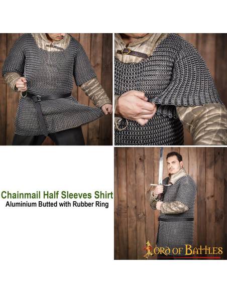 T-shirt met halve mouw van...