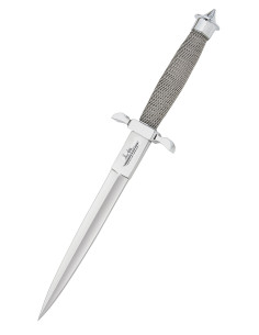 Gil Hibben's Silver Shadow Sharp Dagger, met schede