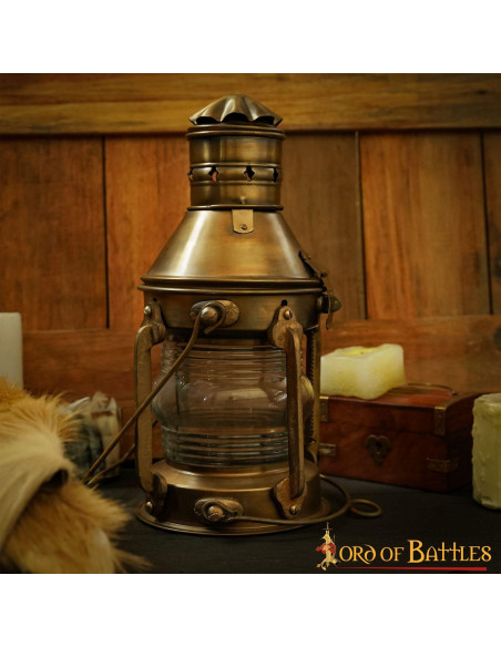 Mittelalterliche Öllampe aus Messing...