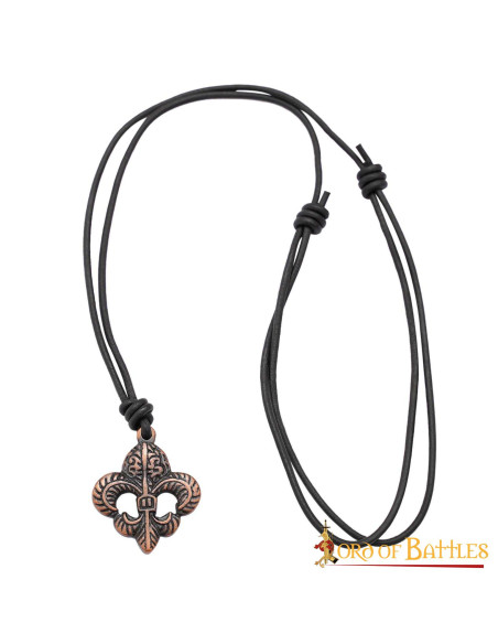 Colgante medieval flor de lis en...