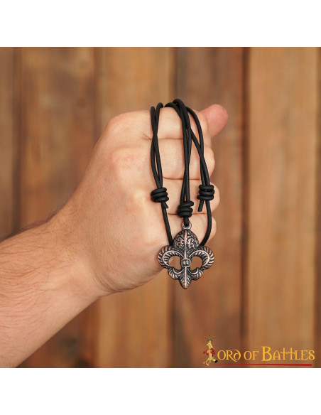 Colgante medieval flor de lis en...
