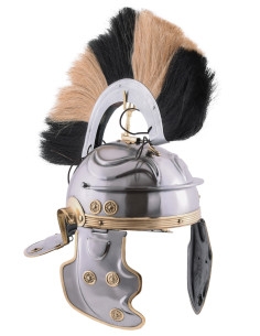 Romeinse keizerlijke Gallische Weisenau-helm met kuif