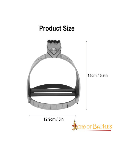 Estribos medieval en acero forjado a...