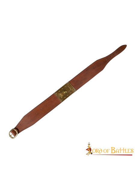 Middelalderkrigerbælte i præget læder