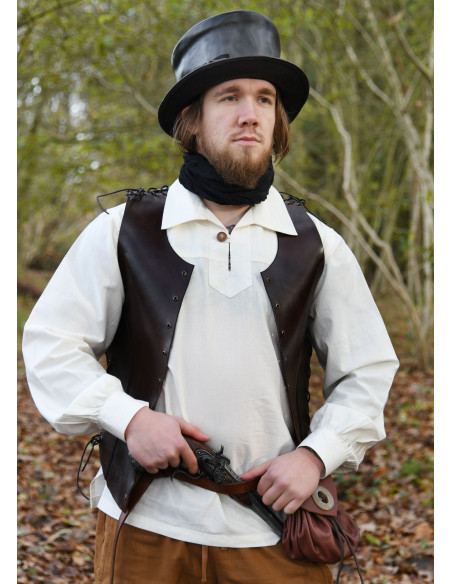 Middeleeuwse hoge hoed in zwart bont