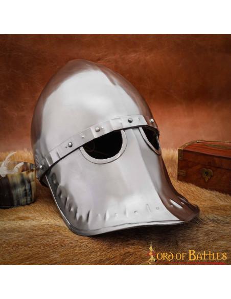 Italo-Normandische helm met masker...