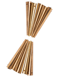 Satz von 10 hellen Messing-Aiglets oder Streben (3,6 cm.)
