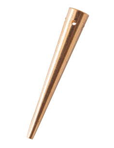 Sæt med 10 aiglets eller stivere af lyse messing (3,6 cm.) 2