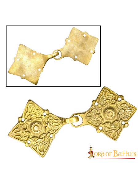 Gulbische kappespænde af messing, 10....