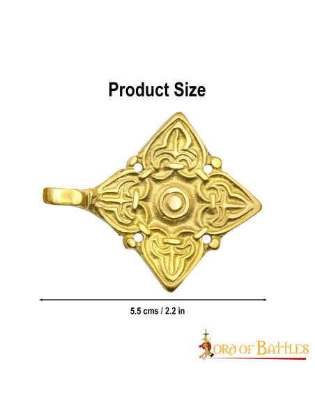 Gulbische kappespænde af messing, 10....