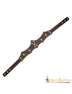 Tiara medieval unisex en piel, varios colores (58,1 cm.)