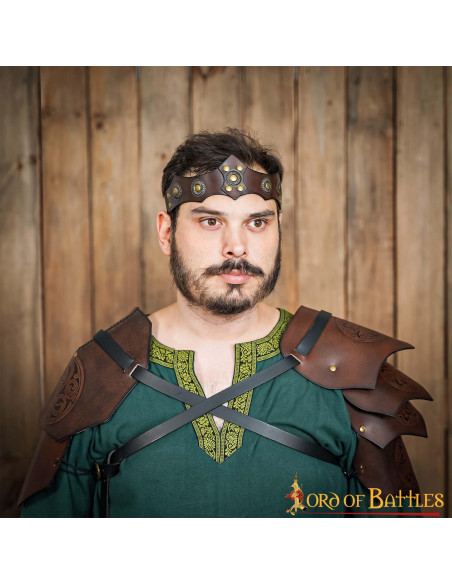 Tiara medieval unisex en piel, varios...