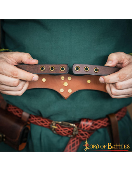 Middelalderlig unisex læderdiadem,...