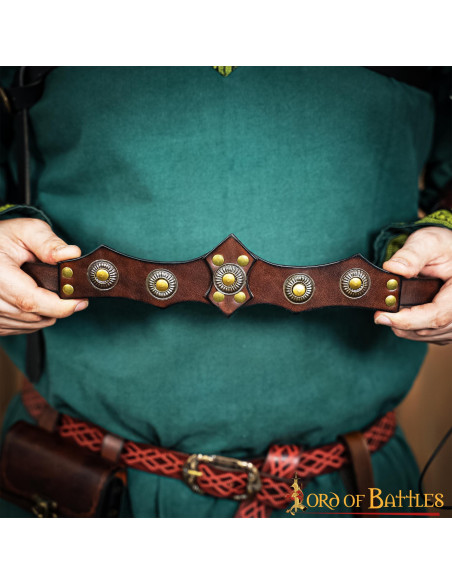 Tiara medieval unisex en piel, varios...