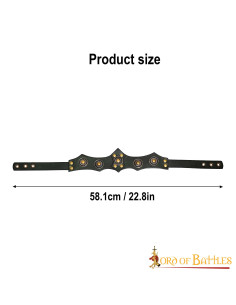 Tiara medieval unisex en piel, varios colores (58,1 cm.) 2