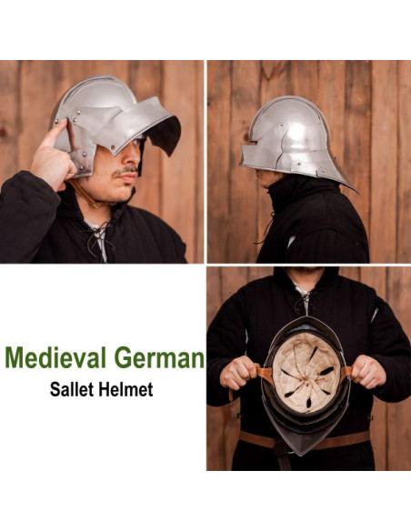 Casco medieval Sallet Alemán, con...