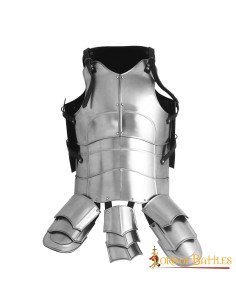 Coraza pulida Caballero Medieval, acero dulce