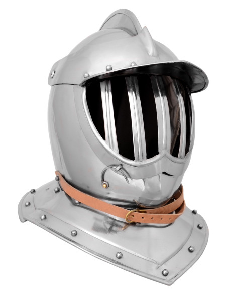 Bourgondische helm met vizier, 17e eeuw