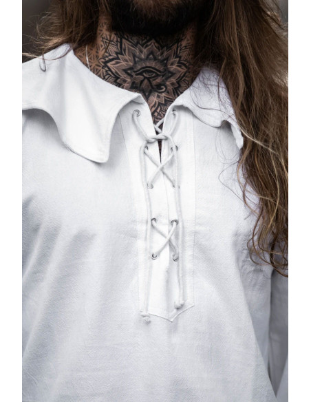 Camisa medieval con cuello modelo...