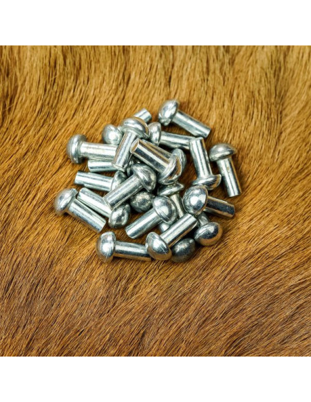 Juego de 25 remaches plateados cabeza...