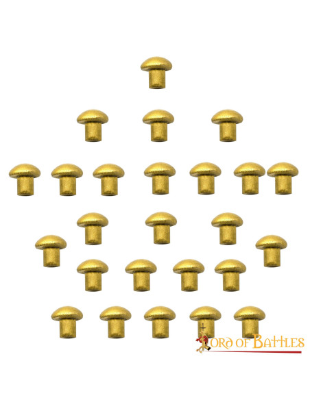 Set mit 25 Messingnieten mit...