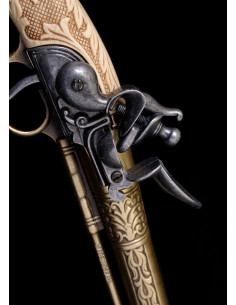 Sæt med 2 dekorative duelpistoler med flint (1700-tallet) 2