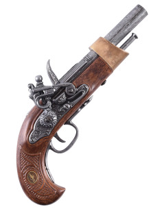 Dekorativ fransk kavaleripistol med flintlås (1800-tallet)
