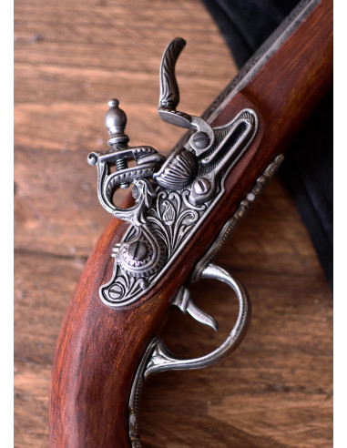Pistola Francesa Flintlock decorativa de chispa (siglo XVIII)