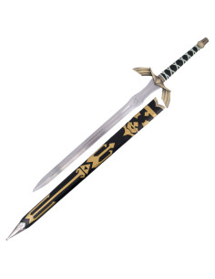 Legend of Zelda-zwaard met gevest en schede bedekt met zwart kunstleer