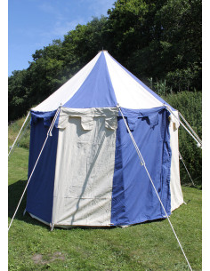 Johann blauw-naturel middeleeuwse tent, 3m. 2