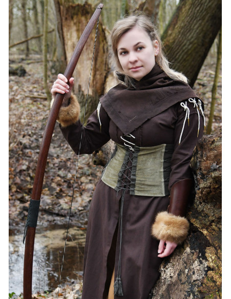 Corpiño medieval en terciopelo Anik...