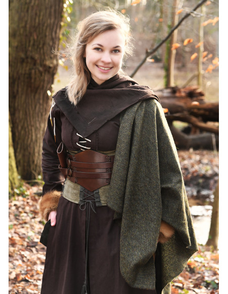 Corpiño medieval en terciopelo Anik...