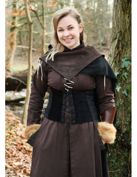 Corpiño medieval en terciopelo Anik...